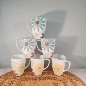 Corelle Floral Coffee Mugs  Set of 6 VintageInspired Cottagecore Cups
